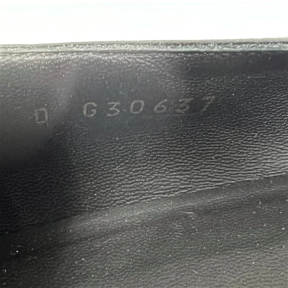 Chanel‎ Grey Snakeskin Loafers CC Logo Flats Size 39.5